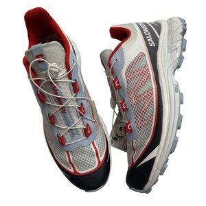 Salomon MadHappy XT-6 FT Sneakers in Nimbus Cloud Fiery Red Kentucky Blue